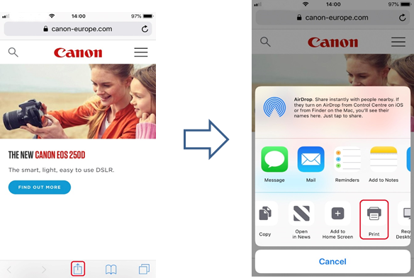 Gebruikershandleiding voor Apple Canon België